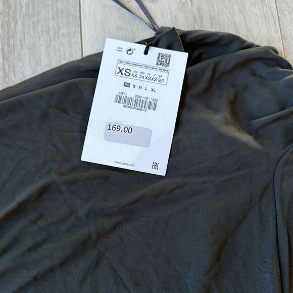 ZARA LIMITED‎ EDITION DRAPED DRESS GREY XS NWT - Picture 9 of 9
